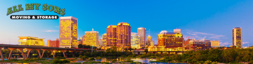 springfield, virginia, city skyline lit up at night