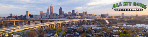 cleveland skyline at sunrise