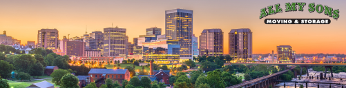 springfield, va, city skyline at sunset